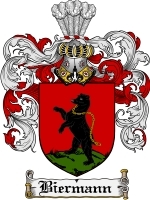 Biermann Family Crest / Coat of Arms JPG or PDF Image Download