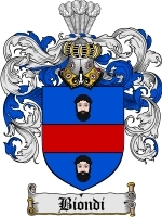 Biondi Family Crest / Coat of Arms JPG or PDF Image Download