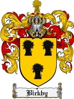 Birkby Family Crest / Coat of Arms JPG or PDF Image Download
