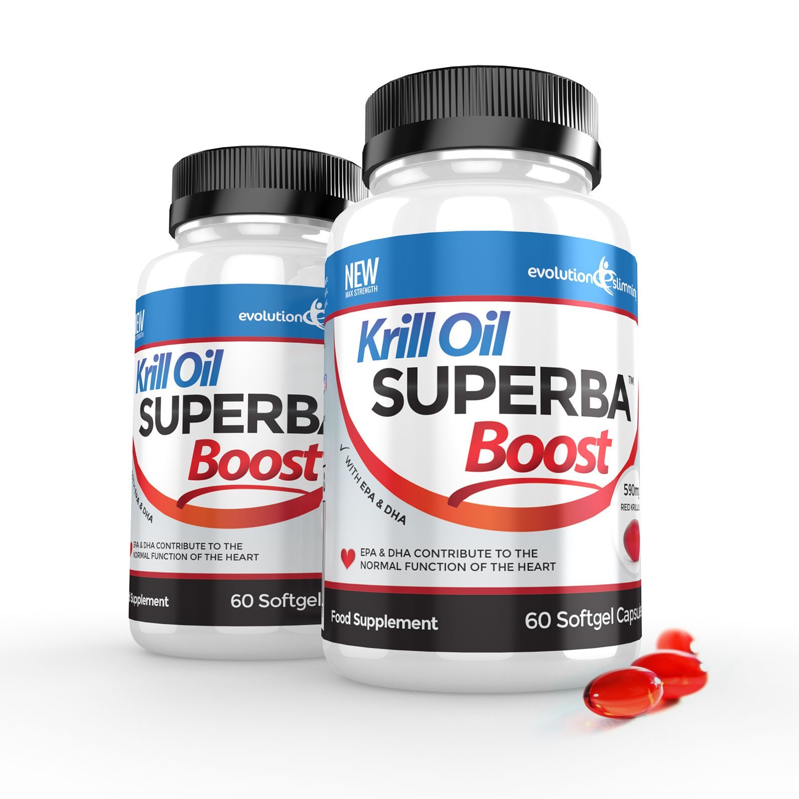 Krill Oil Superba Boost 590mg Krill Oil Softgels 180 Capsules Weight