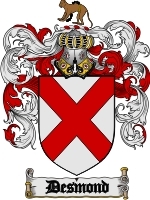 Desmond Family Crest / Coat of Arms JPG or PDF Image Download
