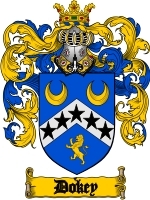 Dokey Family Crest / Coat of Arms JPG or PDF Image Download