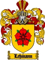 Lehmann Family Crest / Coat of Arms JPG or PDF Image Download