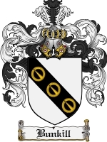 Bunkill Family Crest / Coat of Arms JPG or PDF Image Download