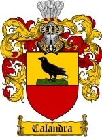 Calandra Family Crest / Coat of Arms JPG or PDF Image Download
