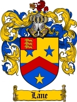 Lane Family Crest / Coat of Arms JPG or PDF Image Download
