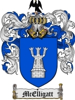 Mcelligatt Family Crest / Coat of Arms JPG or PDF Image Download