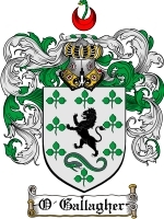 O'Gallagher Family Crest / Coat of Arms JPG or PDF Image Download