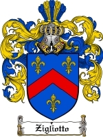 Zigliotto Family Crest / Coat of Arms JPG or PDF Image Download