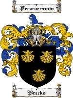 4crests - Brecks family crest / coat of arms jpg or pdf image download