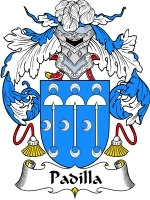 Padilla Family Crest / Coat of Arms JPG or PDF Image Download