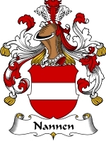 Nannen Family Crest / Coat of Arms JPG or PDF Image Download