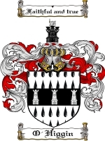 O'Higgin Family Crest / Coat of Arms JPG or PDF Image Download
