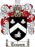Travers Family Crest / Coat of Arms JPG or PDF Image Download