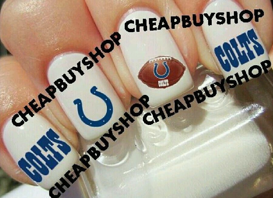 INDIANAPOLIS COLTS NFL FOOTBALL LOGOS》Tattoo Graphic Nail Art Decals《NON-TOXIC