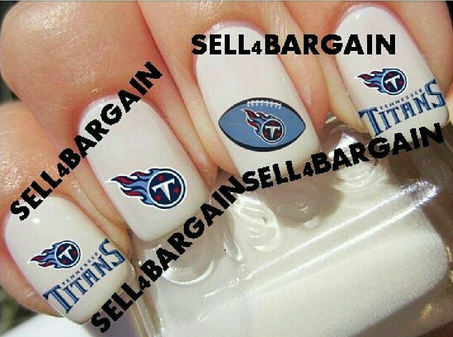 TENNESSEE TITANS NFL FOOTBALL LOGOS》Tattoo Nail Art Decals《NON-TOXIC