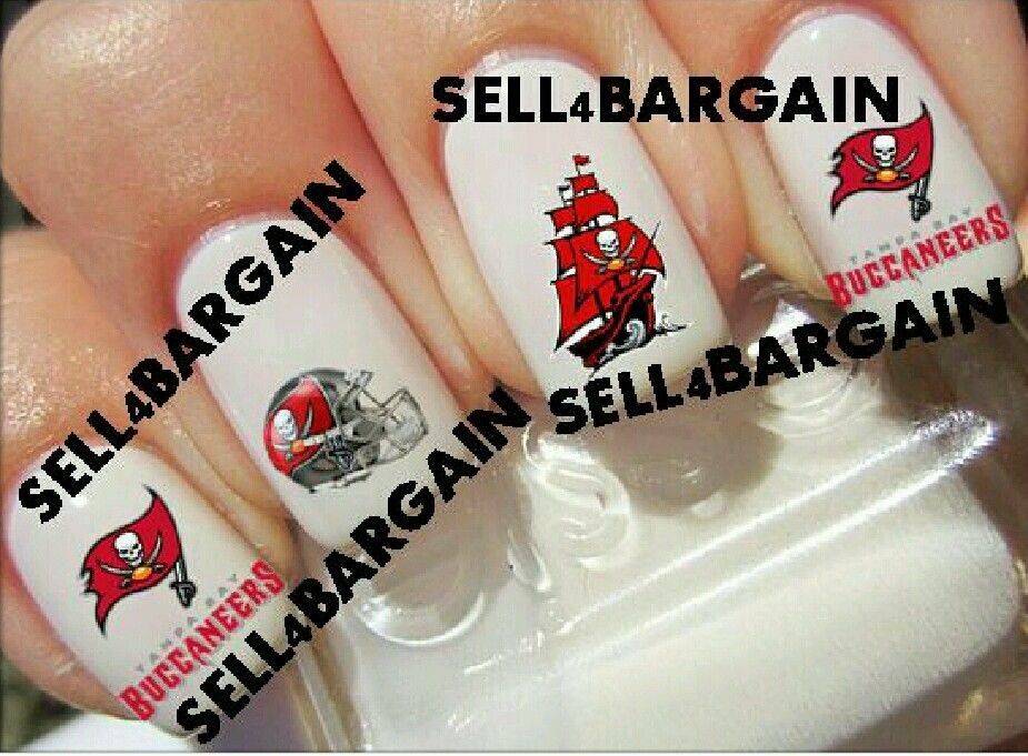 TAMPA BAY BUCCANEERS NFL FOOTBALL LOGOS》Tattoo Nail Art Graphic Decals《NON-TOXIC