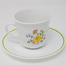 Corning Corelle Spring Meadow Cup & Saucer Set Vintage Multi Floral Pattern - $10.49