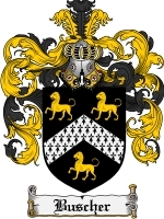 Buscher Family Crest / Coat of Arms JPG or PDF Image Download
