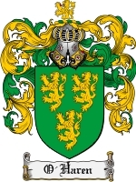 O'Haren Family Crest / Coat of Arms JPG or PDF Image Download