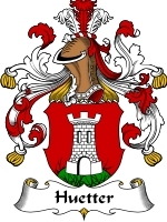 Huetter Family Crest / Coat of Arms JPG or PDF Image Download