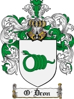 O'Dron Family Crest / Coat of Arms JPG or PDF Image Download