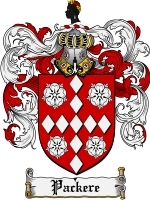 Packere Family Crest / Coat of Arms JPG or PDF Image Download