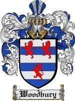 Woodbury Family Crest / Coat of Arms JPG or PDF Image Download