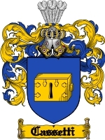 Cassetti Family Crest / Coat of Arms JPG or PDF Image Download