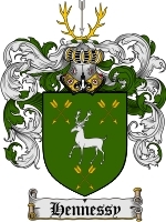 Hennessy Family Crest / Coat of Arms JPG or PDF Image Download - Coat