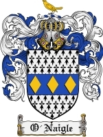 O'Naigle Family Crest / Coat of Arms JPG or PDF Image Download