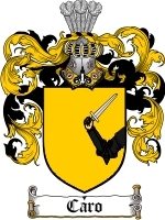 Caro Family Crest / Coat of Arms JPG or PDF Image Download