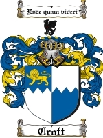 Croft Family Crest / Coat of Arms JPG or PDF Image Download