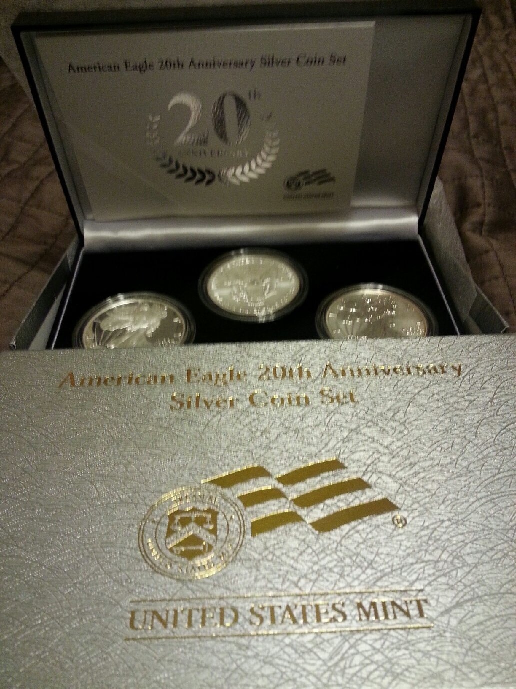 U.S. Mint American Eagle 20th Anniversary Silver Coin Set (greysafe) w