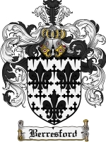 Berresford Family Crest / Coat of Arms JPG or PDF Image Download