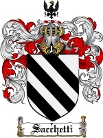Sacchetti Family Crest / Coat of Arms JPG or PDF Image Download