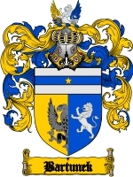 Bartunek Family Crest / Coat of Arms JPG or PDF Image Download