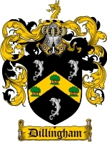 Dillingham Family Crest / Coat of Arms JPG or PDF Image Download