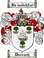 Darroch Family Crest / Coat of Arms JPG or PDF Image Download