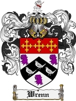 Wrenn Family Crest / Coat of Arms JPG or PDF Image Download - Coat of Arms