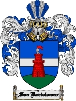 San'Bartolomeo Family Crest / Coat of Arms JPG or PDF Image Download