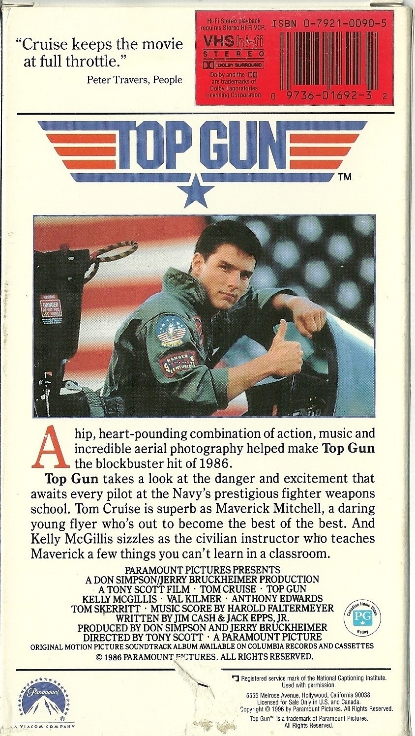 Top Gun Vhs Tom Cruise Kelly Mcgillis Val Kilmer Tom Skerritt Vhs Tapes