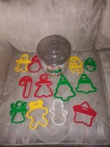 Wilton Holiday Christmas Cookie Cutters Xmas 12 Fun Shapes Child Safe Plastic... - $17.81