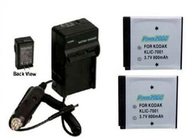 2 KLIC-7001 Batteries + Charger for Kodak MD863 M893 M1063 MD1063 MX1063 M1073 - $32.35