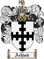 Achleck Family Crest / Coat of Arms JPG or PDF Image Download