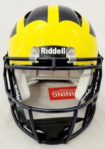 MIKE HART AND BLAKE CORUM SIGNED MICHIGAN WOLVERINES SPEED AUTHENTIC HELMET BAS image 2