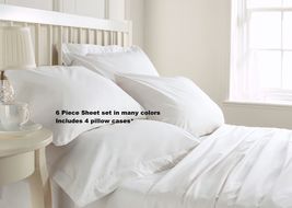 KING SIZE DEEP POCKET (6) PIECE SUPER EXTRA SOFT BED SHEET SET W/ 4 PILLOW CASES image 5