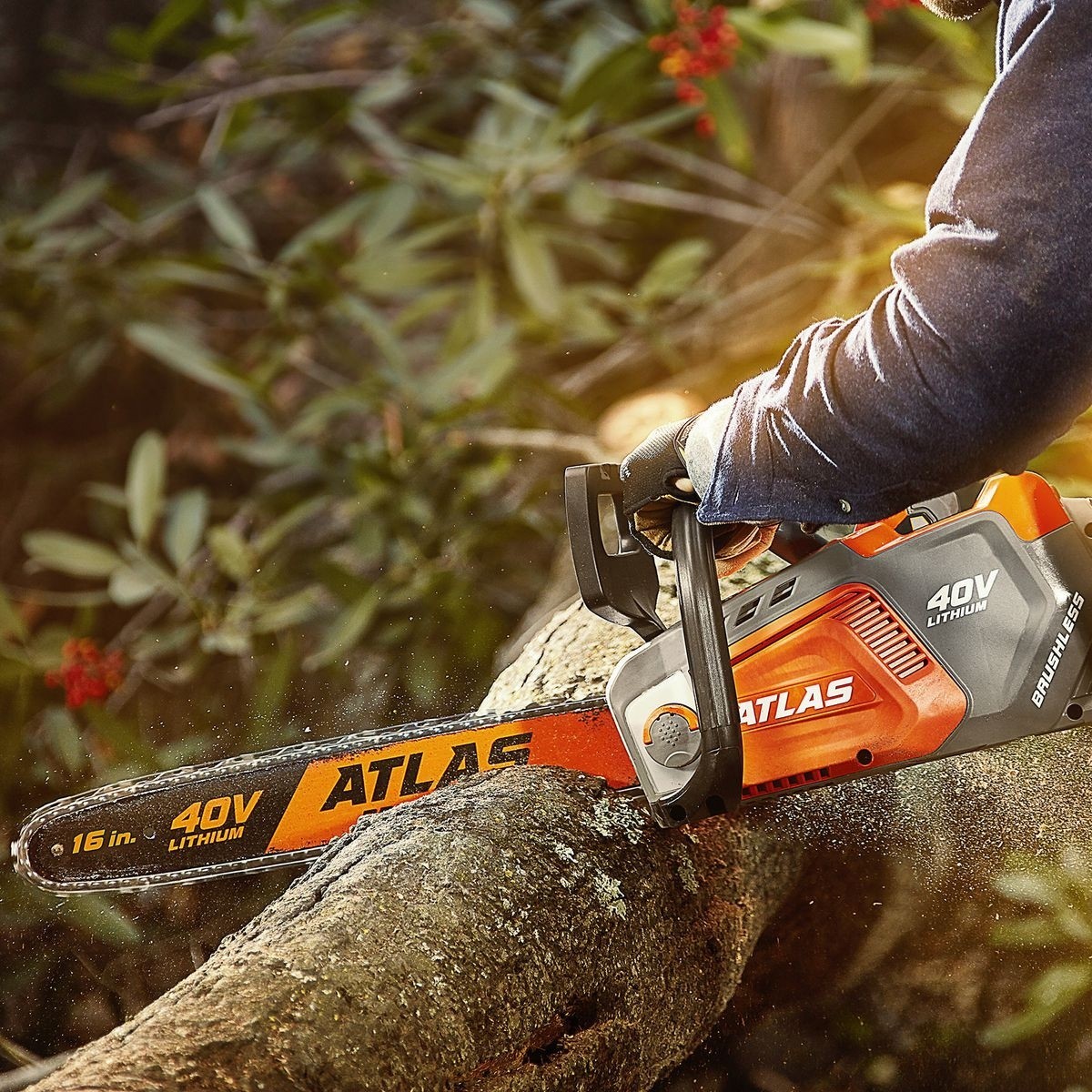 Atlas 40V Lithium-Ion Cordless 16 In. Brushless Chainsaw - Tool Only