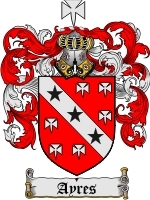Ayres Family Crest / Coat of Arms JPG or PDF Image Download