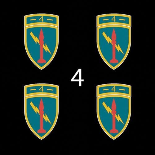 US Army 4th Missile Command SSI 3" (4)Four Decal Sticker Lot - Exterior